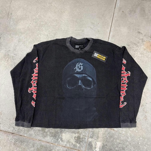 Black Graphic Long Sleeve Tee - Picture 1 of 4